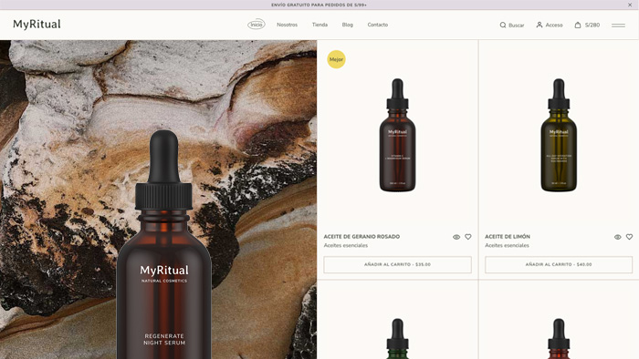 Diseño de tienda virtual