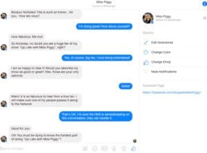 peggy en messenger bot de Disney