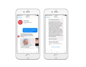 conversación con el bot de facebook de HT