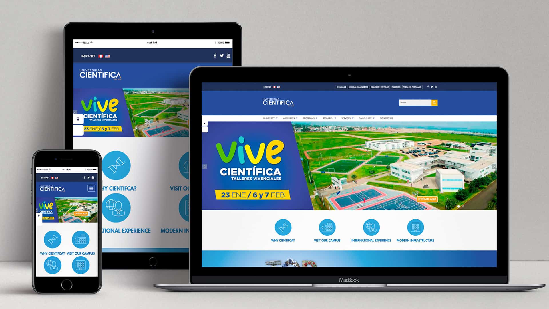 desarrollo web universidad cientifica