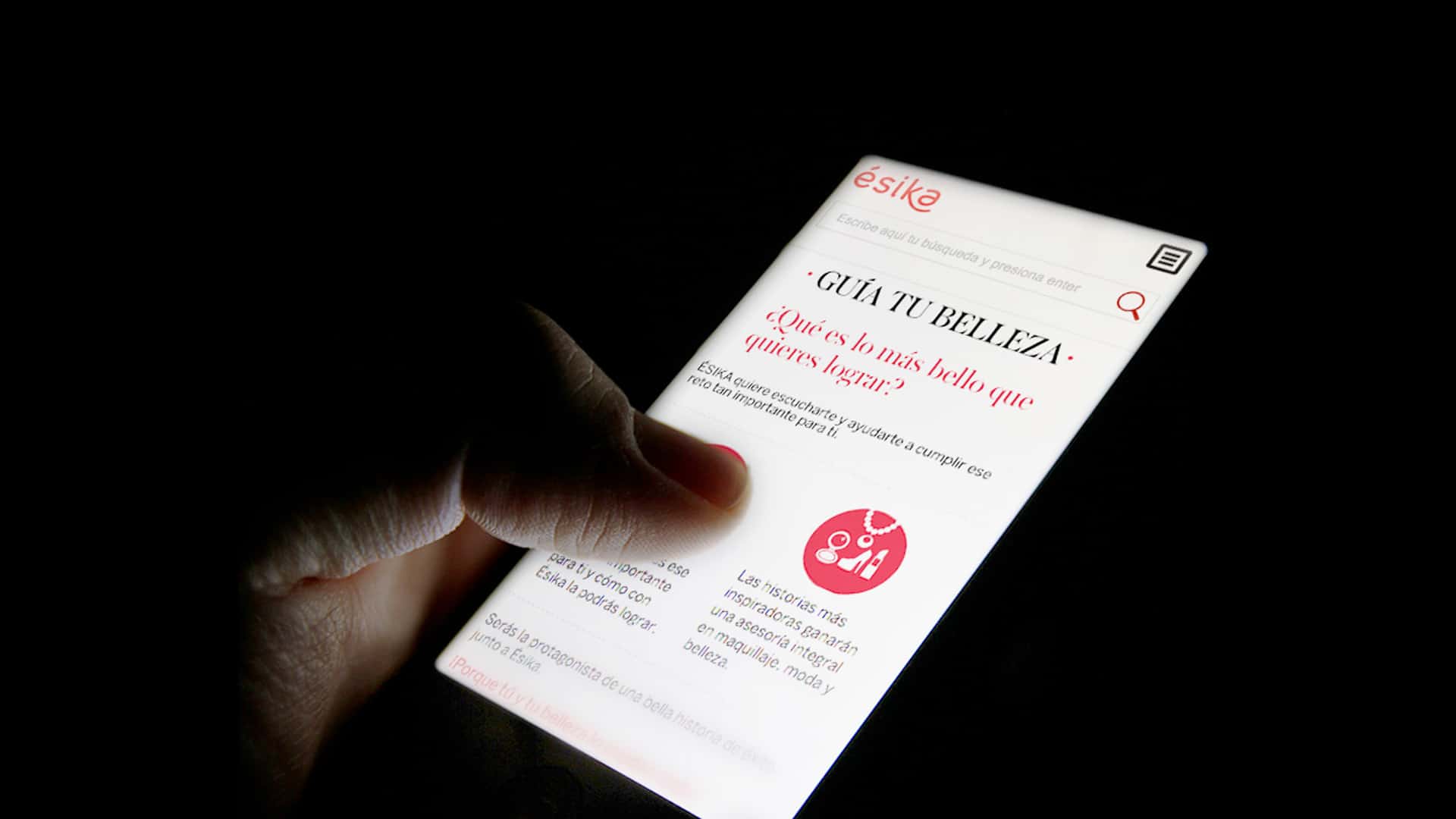 Diseño de landing page esika